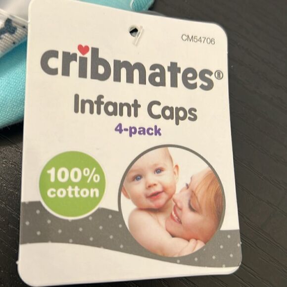 Super Cute Cribmates Infant Caps 4-Pack - Boy - Picture 4 of 5